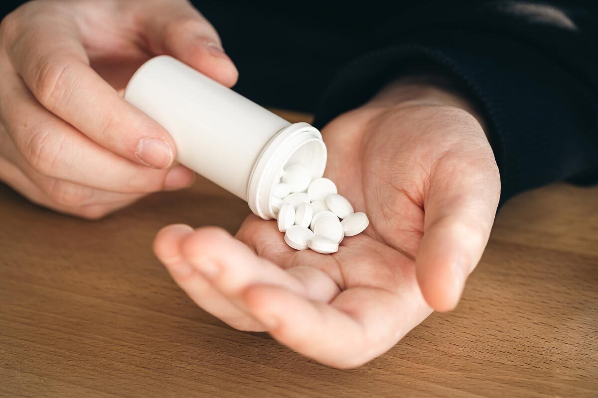 Man holding Gabapentin in his hand