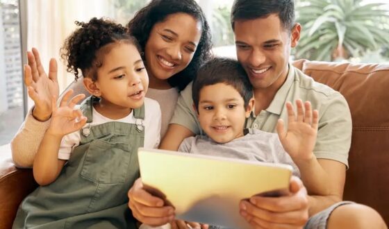Smiling family spending time together at home, symbolizing how family therapy supports PTSD treatment and trauma recovery at 12 South Recovery in Lake Forest, California.