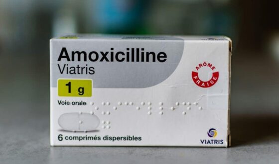 Box of Amoxicillin medication representing non-addictive antibiotics, used to explain the difference between medical use and addiction at 12 South Recovery in Orange County, CA.