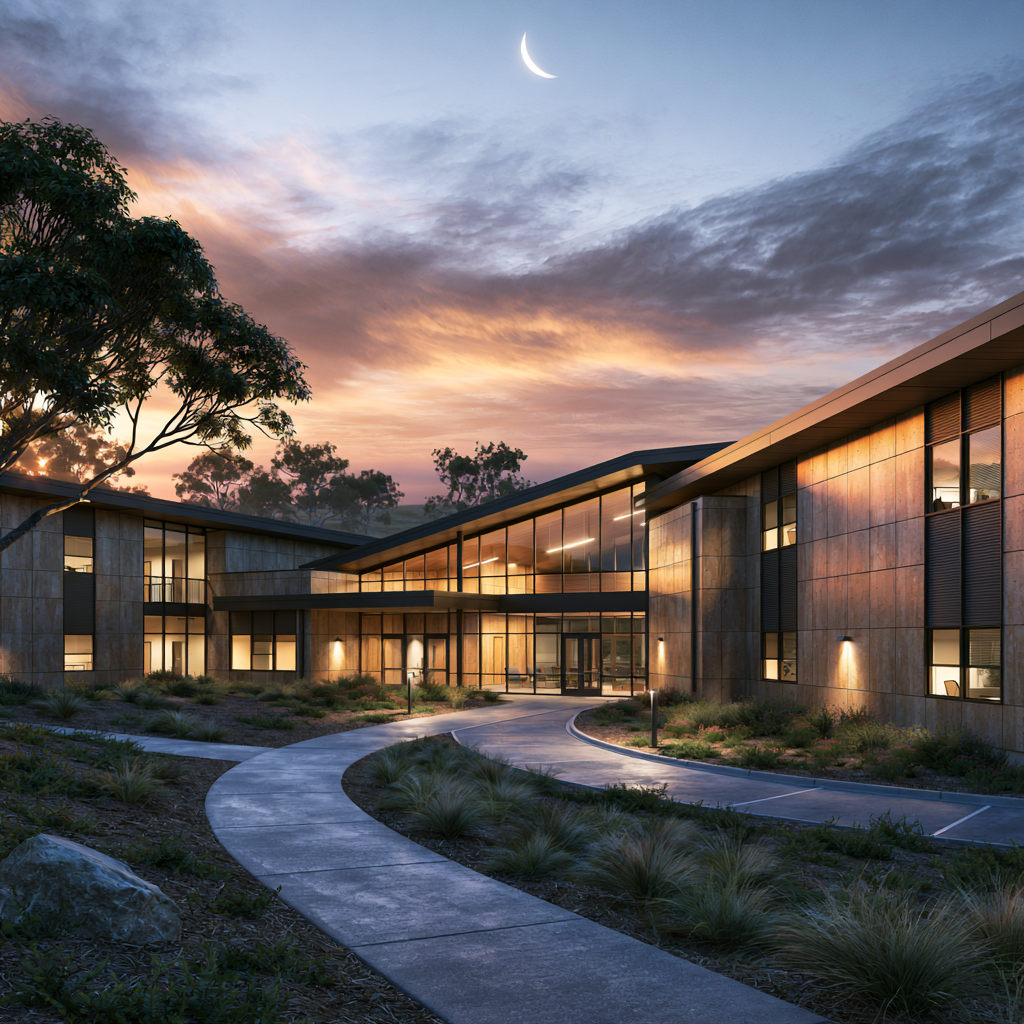 Modern addiction treatment center in Orange County representing the next step in recovery after residential rehab. 12 South Recovery helps clients transition from residential treatment to a Partial Hospitalization Program with structured therapy, clinical support, and personalized care for lasting recovery.