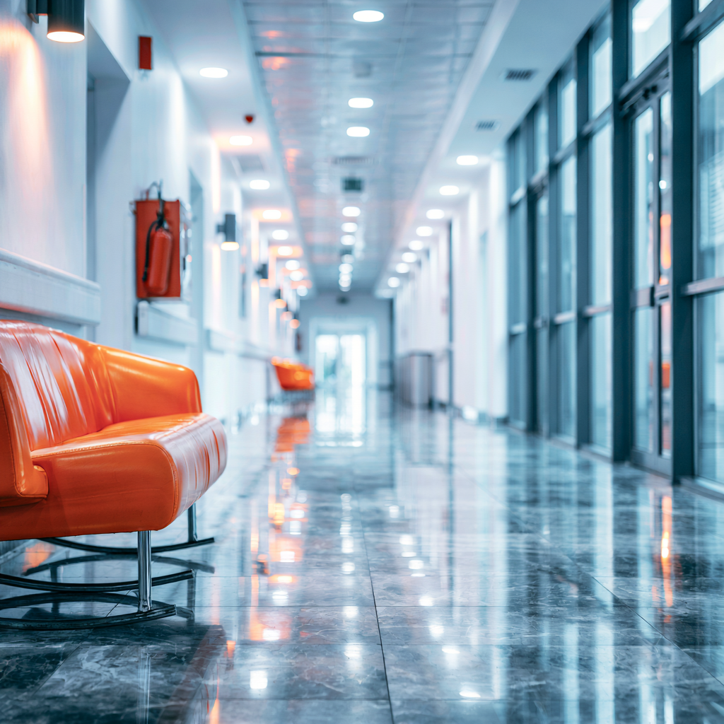 Modern treatment center hallway representing structured mental health and addiction care. If you're wondering whether you need a Partial Hospitalization Program in Orange County, 12 South Recovery provides personalized PHP treatment, therapy, and clinical support to help you build lasting recovery.