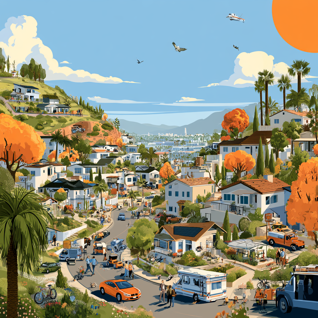 Orange County drug rehab in a scenic Southern California community with palm trees, residential homes, coastal views, and a supportive recovery setting.