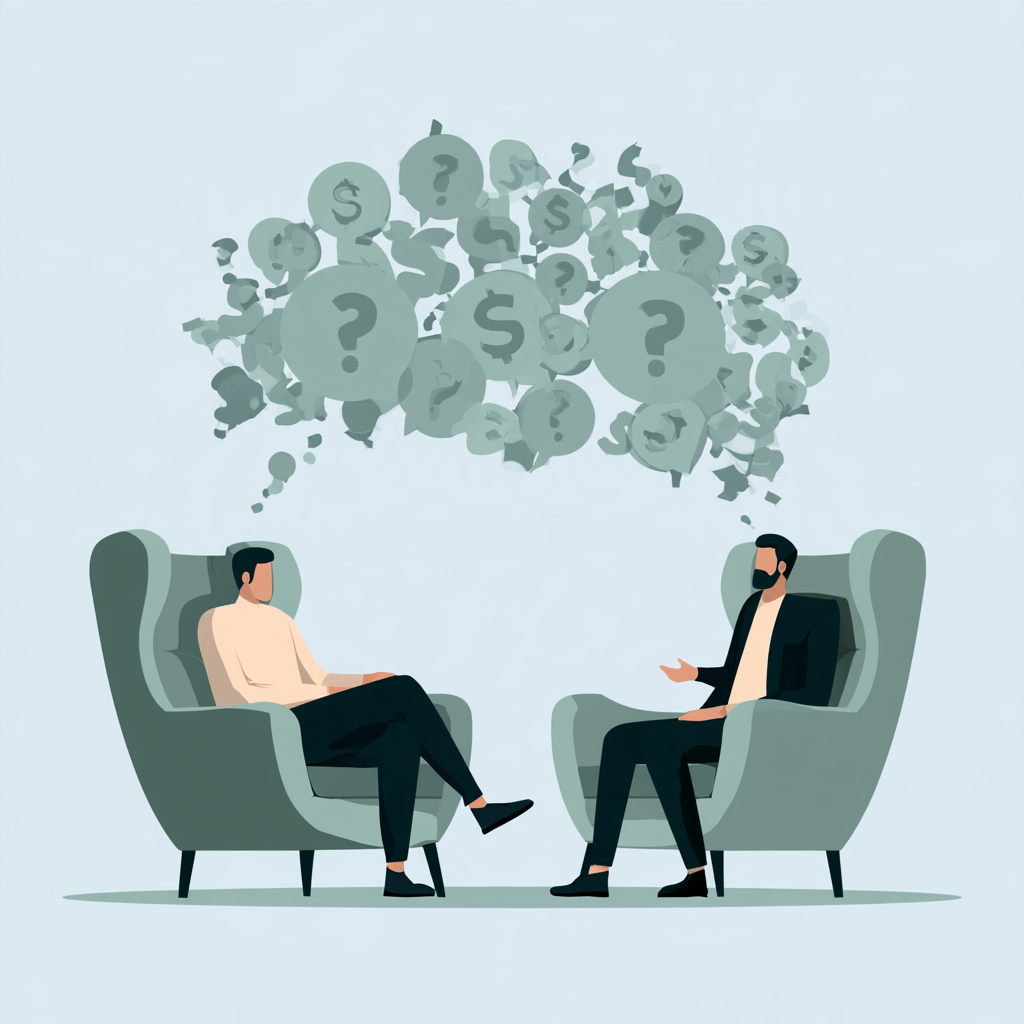 How much does DBT therapy cost in Orange County? Illustration of a therapy session representing DBT available at 12 South Recovery.